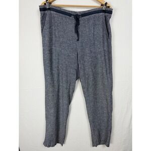 Susina Linen Blend Jogger Pants‎ Womens XL Blue Elastic Waist Drawstring Casual